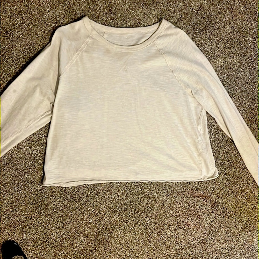 Aerie Beige Flowy Top